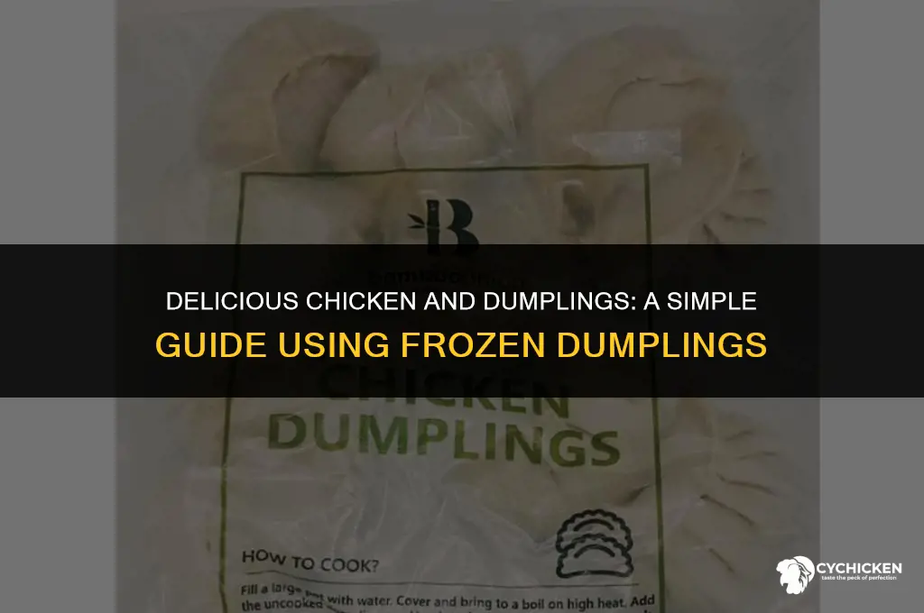how do you make chicken and dumplings with frozen dumplings