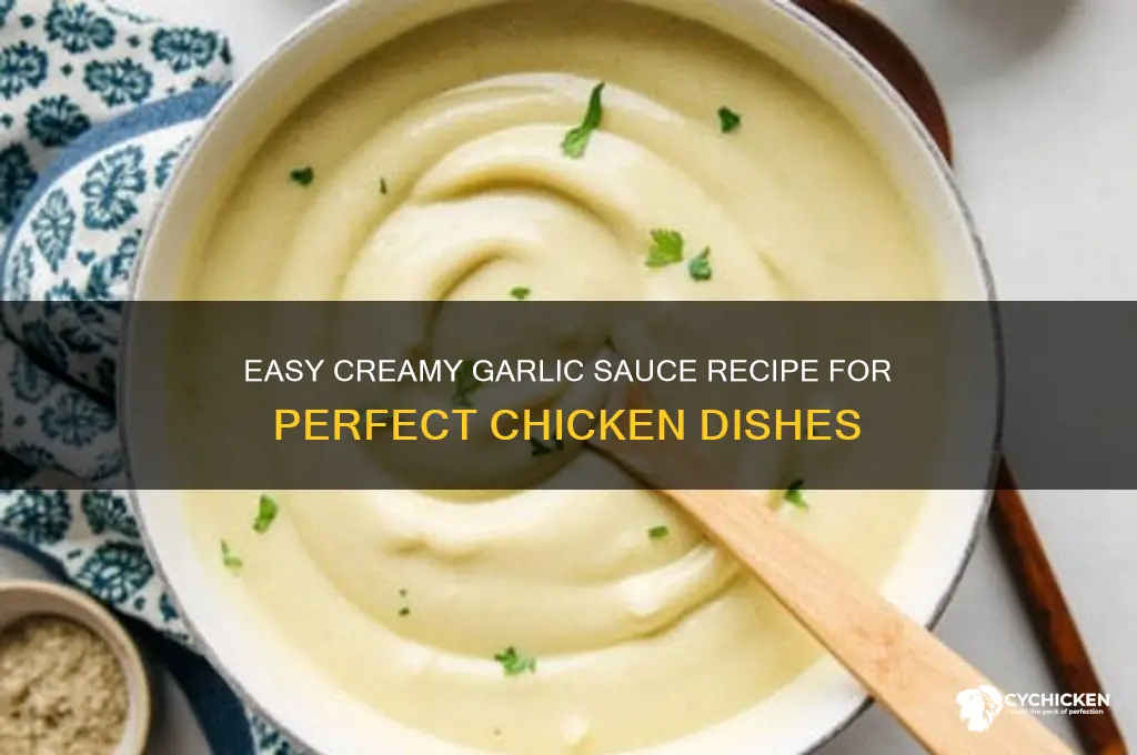 how do you make creamy garlic sauce for chicken