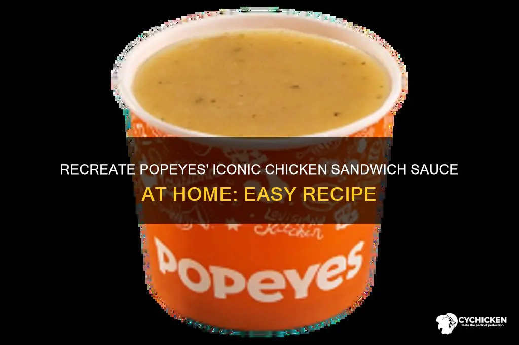 how do you make popeyes chicken sandwich sauce