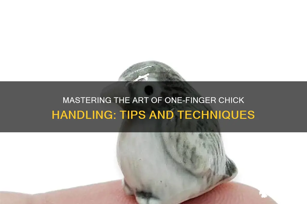 how do you pick up chicks one finger
