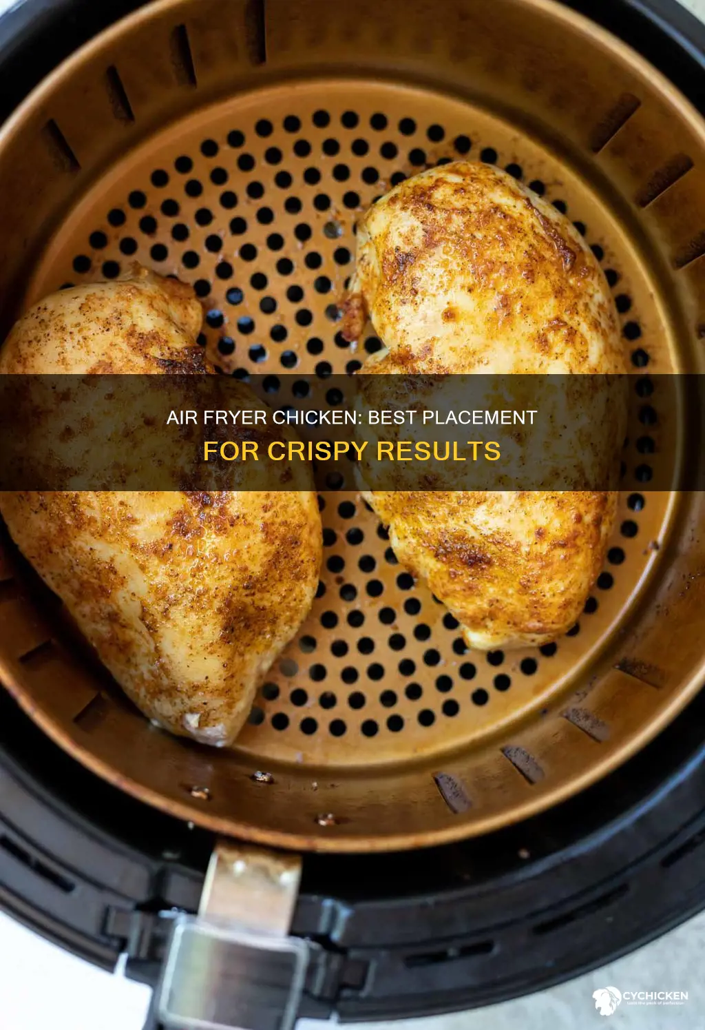 how do you place chicken in the power air fryer