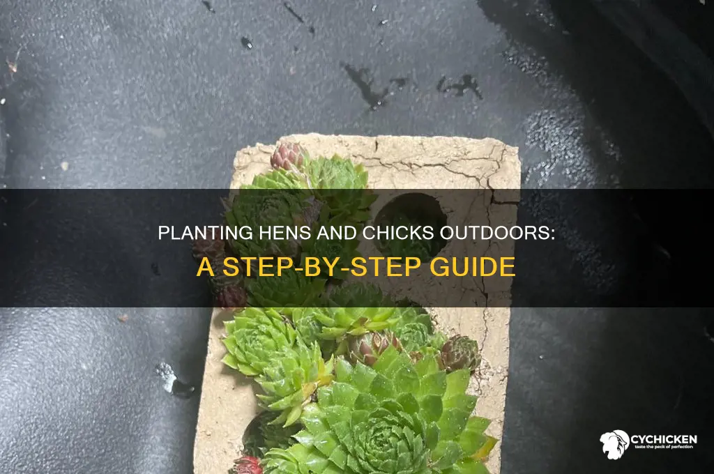 how do you plant hens and chicks outside