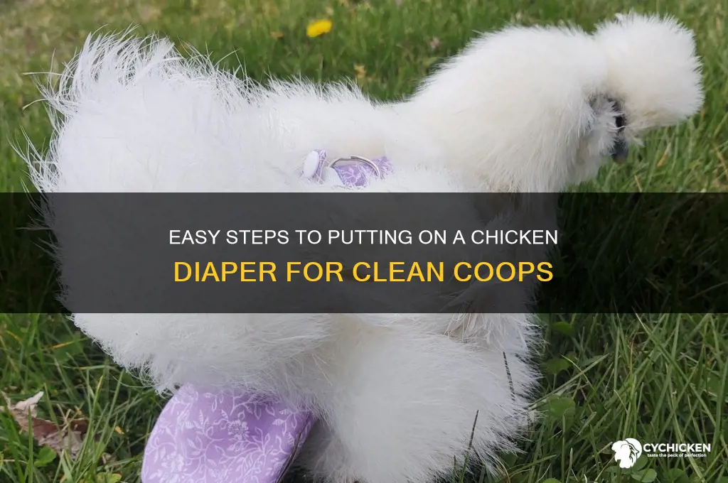 how do you put on a chicken diaper