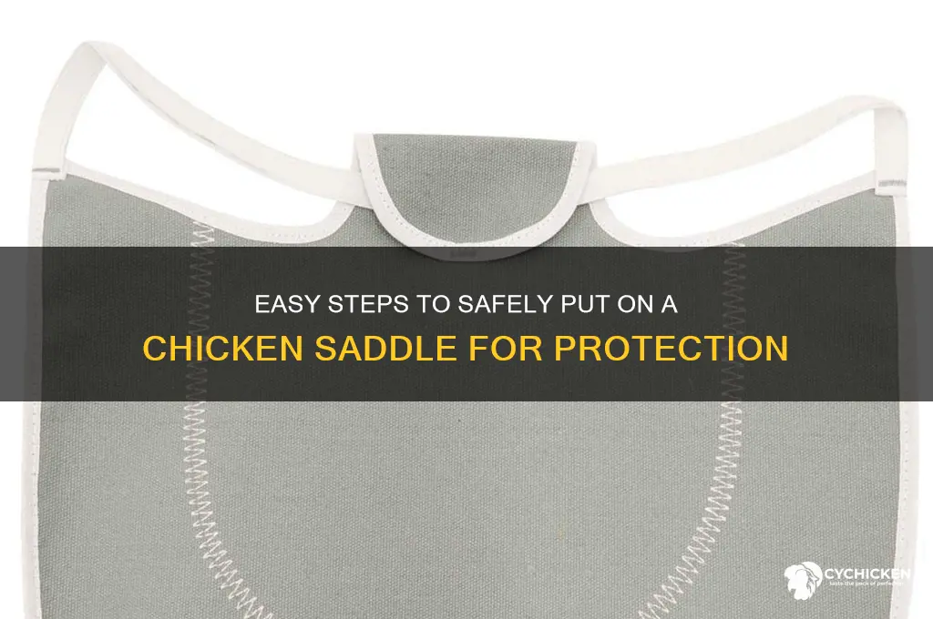how do you put on a chicken saddle