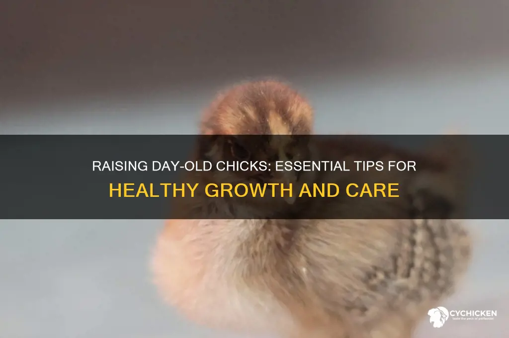 how do you raise day old chicks