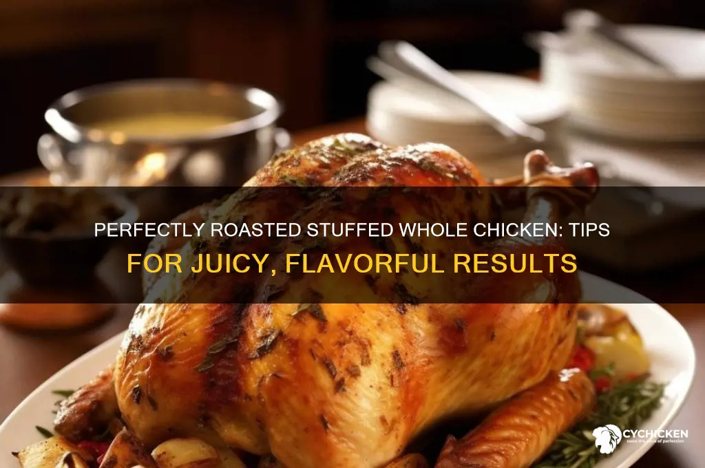 how do you roast a whole chicken with stuffing