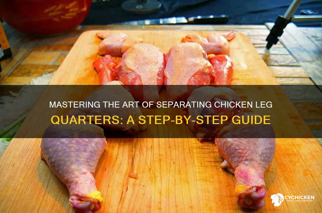 how do you separate chicken leg quarters
