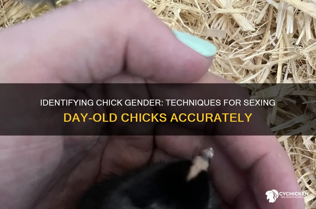 how do you sex a day old chicken