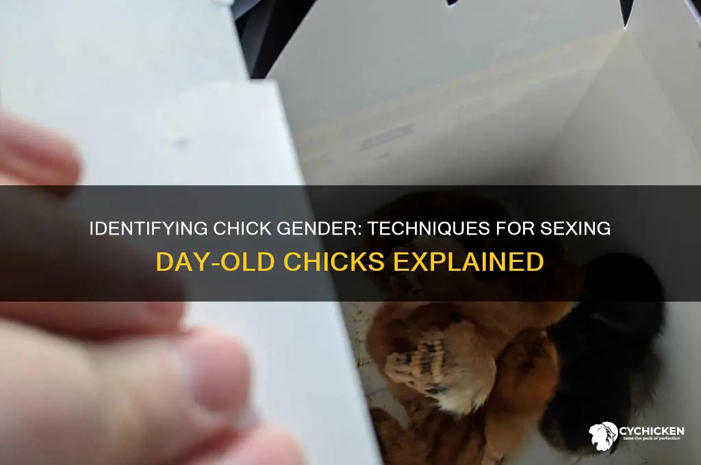 how do you sex day old chicks