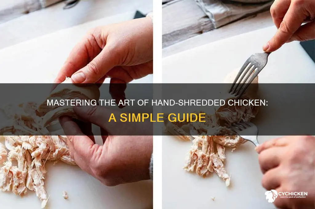 how do you shred chicken by hand