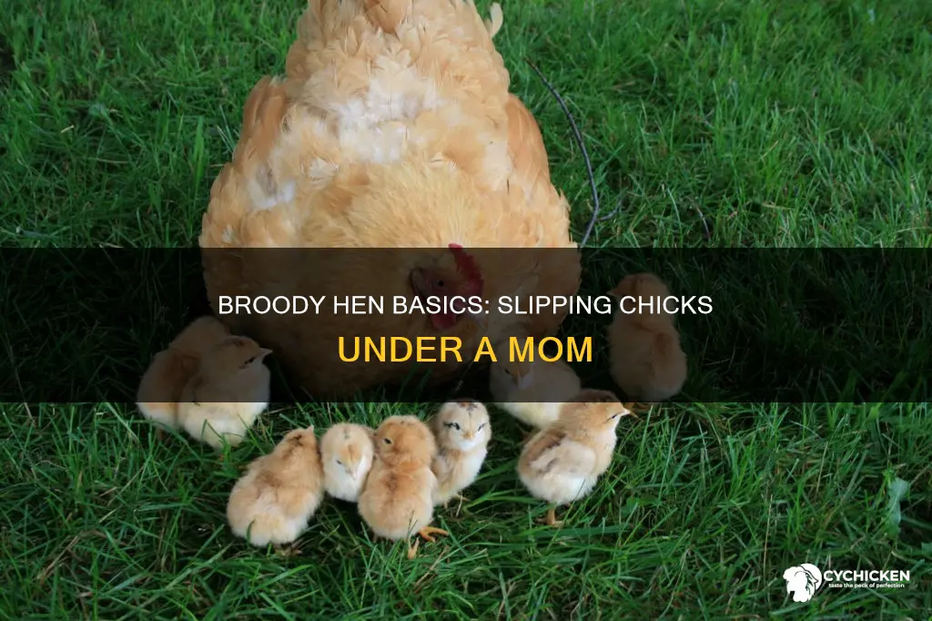 how do you slip a chick under a broody hen
