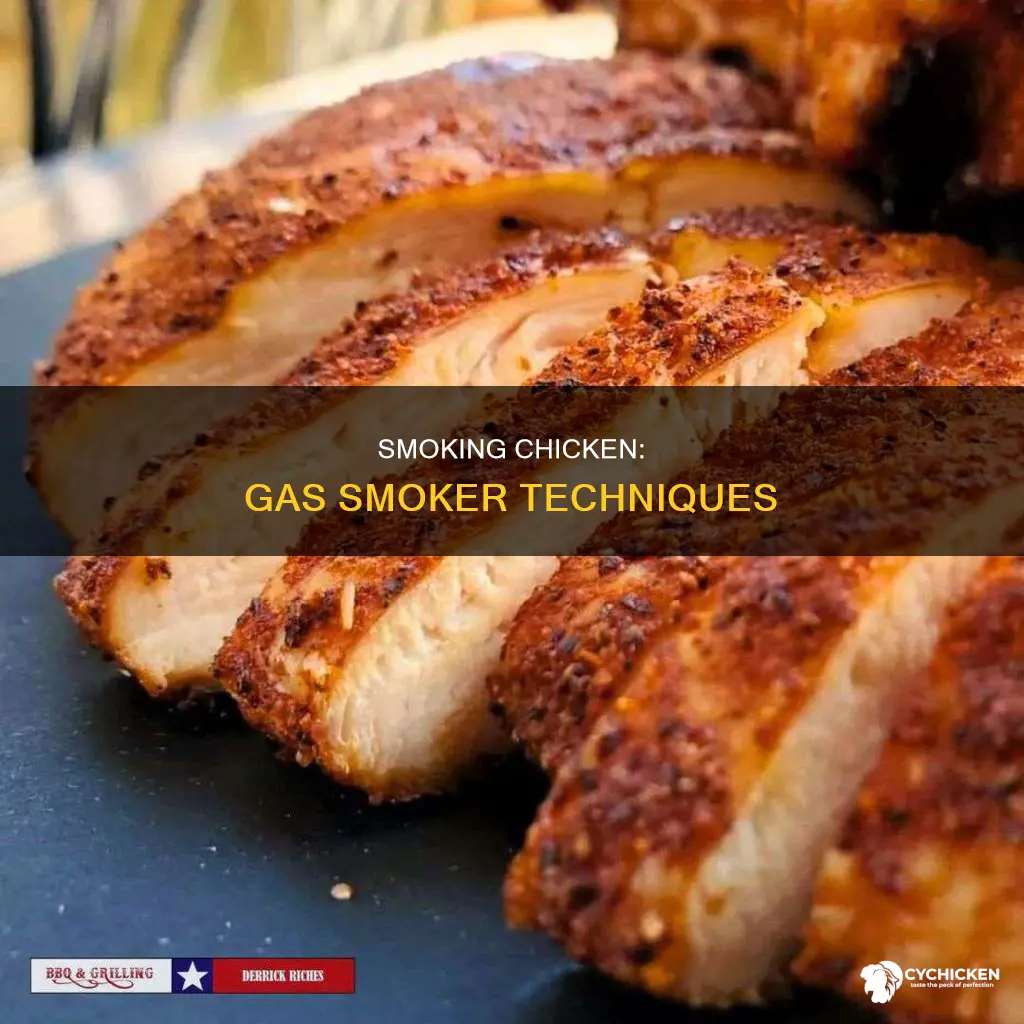 how do you smoke a chicken in a gas amoker