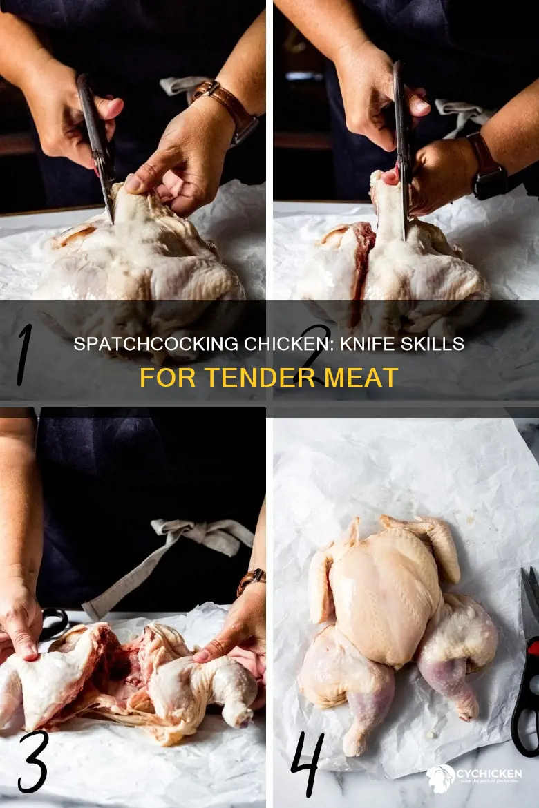 how do you spatchcock a chicken with a knife