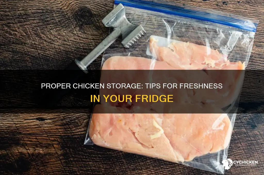 how do you store chicken in the fridge