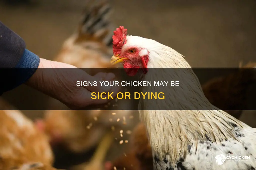 how do you tell if a chicken is dying