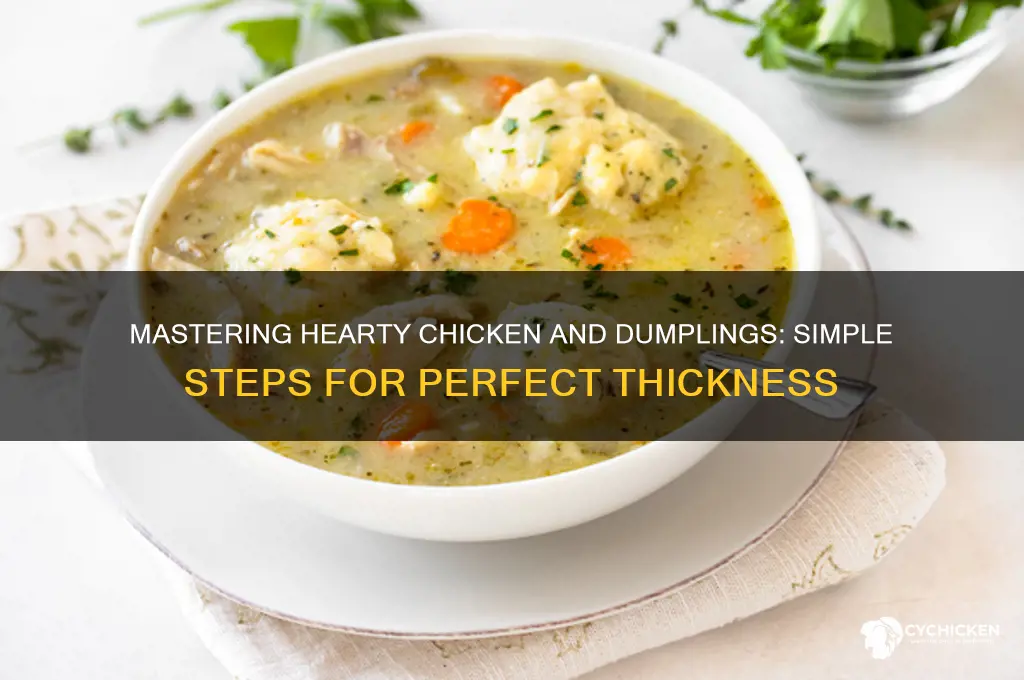 how do you thichen chicken and dumplings