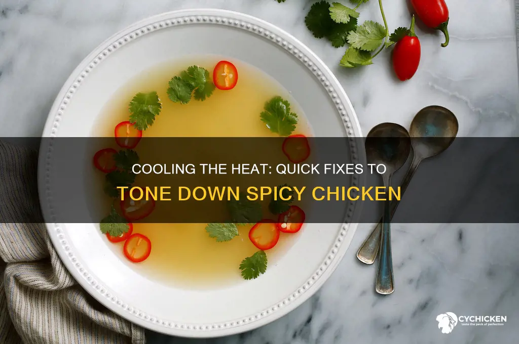 how do you tone down spiciness in chicken