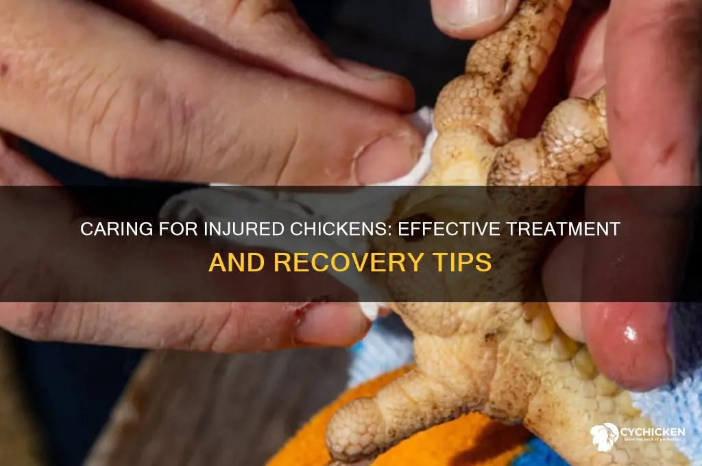 how do you treat an injured chicken