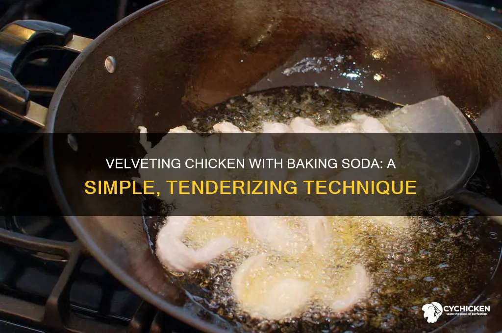 how do you velvet chicken with baking soda
