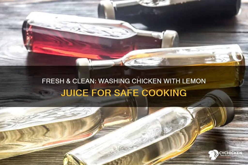 how do you wash chicken with lemon juice