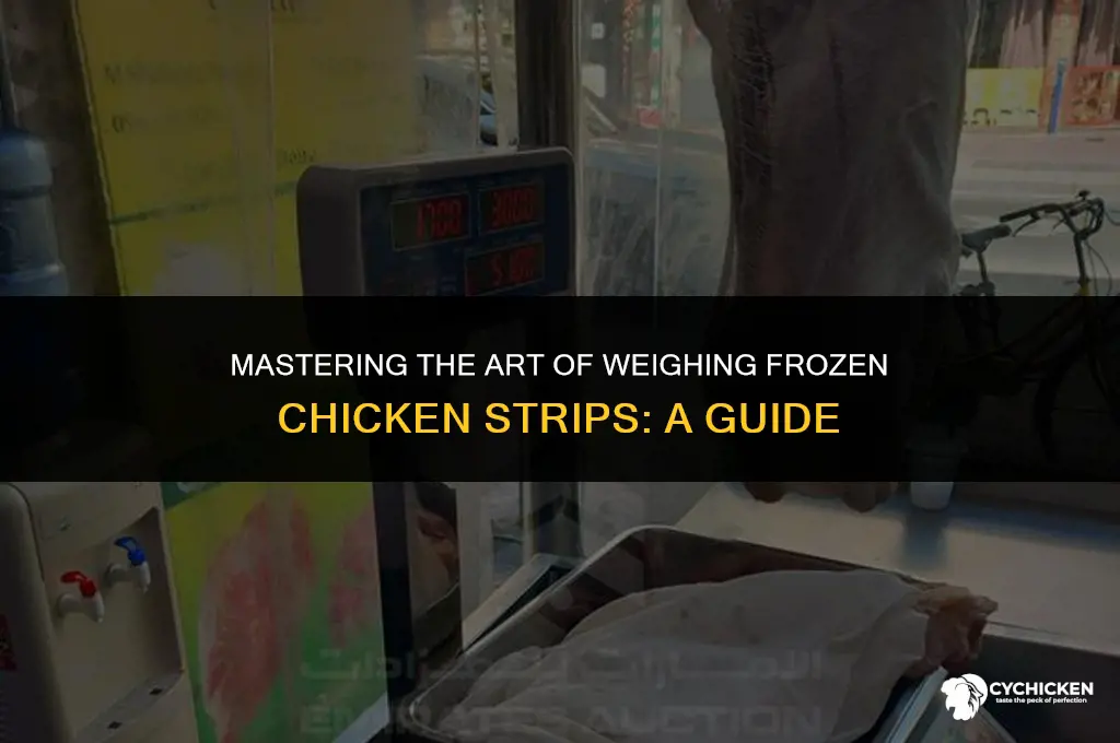how do you weigh frozen chicken strips