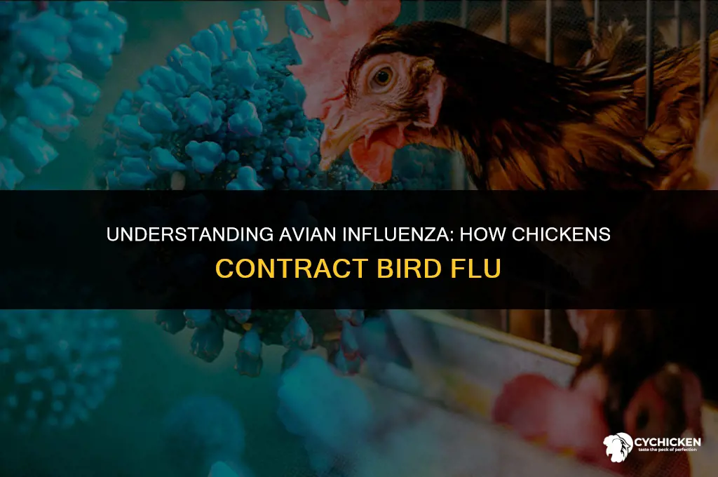 how does a chicken get the bird flu