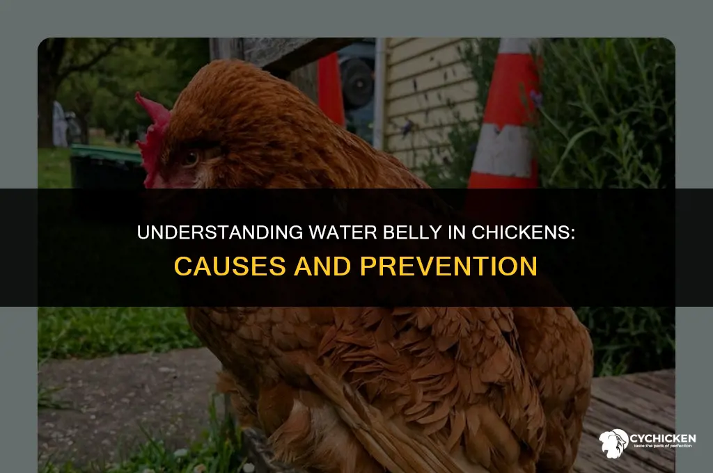 how does a chicken get water belly