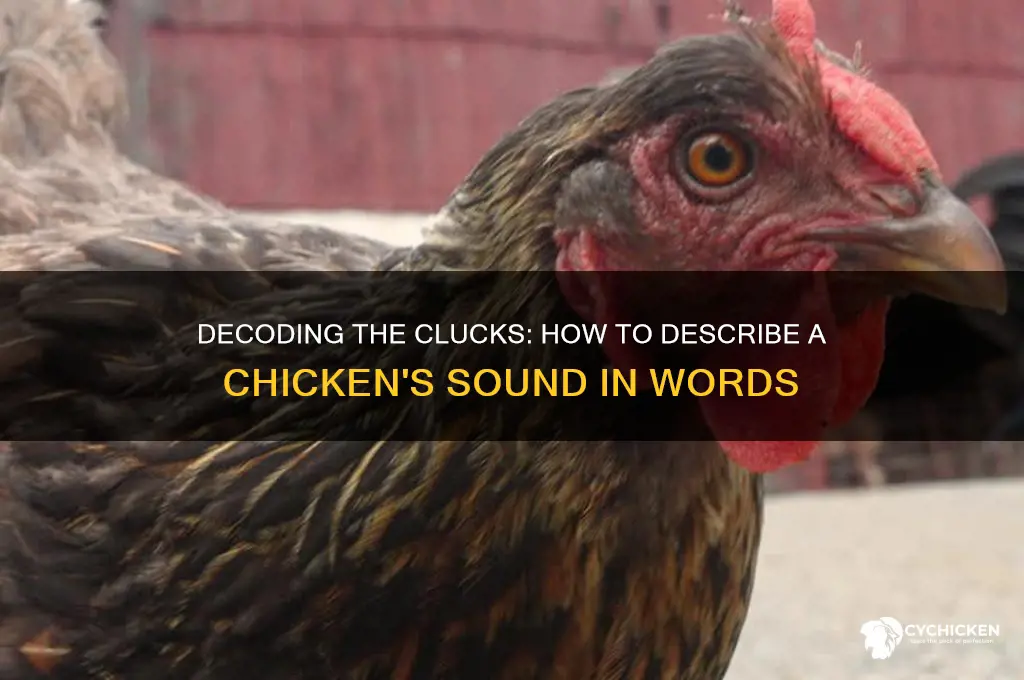 how does a chicken sound in words