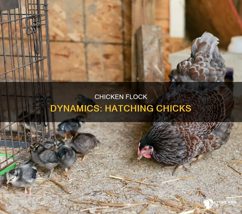 how does a flock of chickens handle chicks hatching