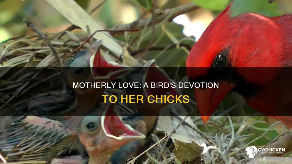 how does a motehr bird care for her chicks