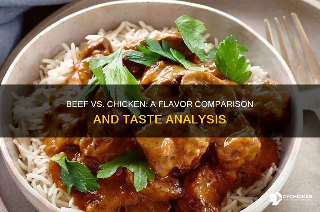 how does beef taste comapred to chicken