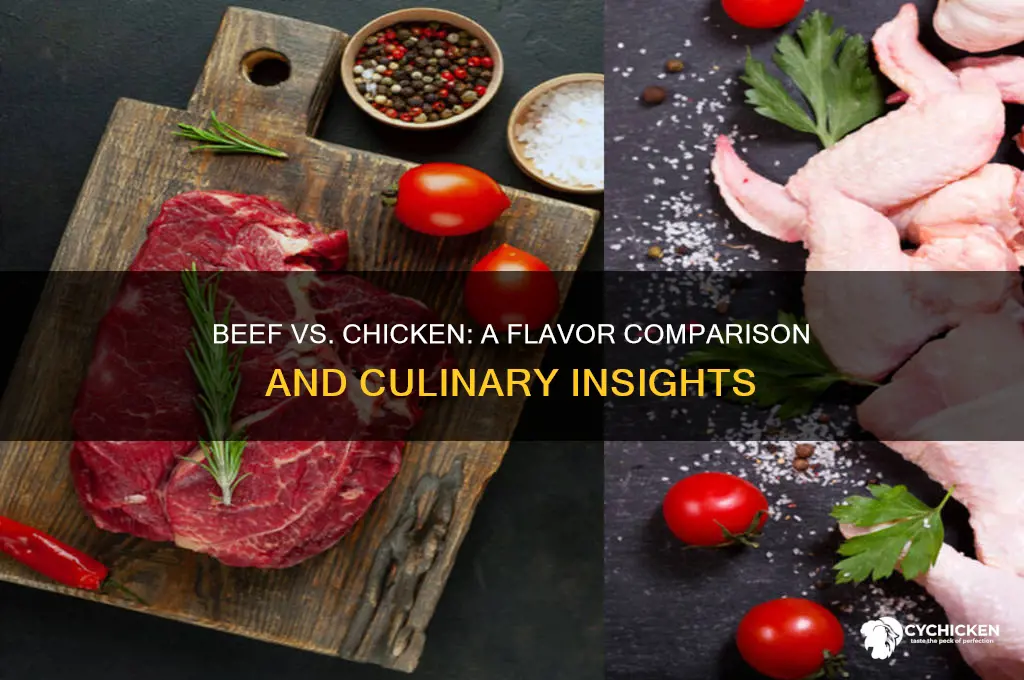 how does beef taste compared to chicken