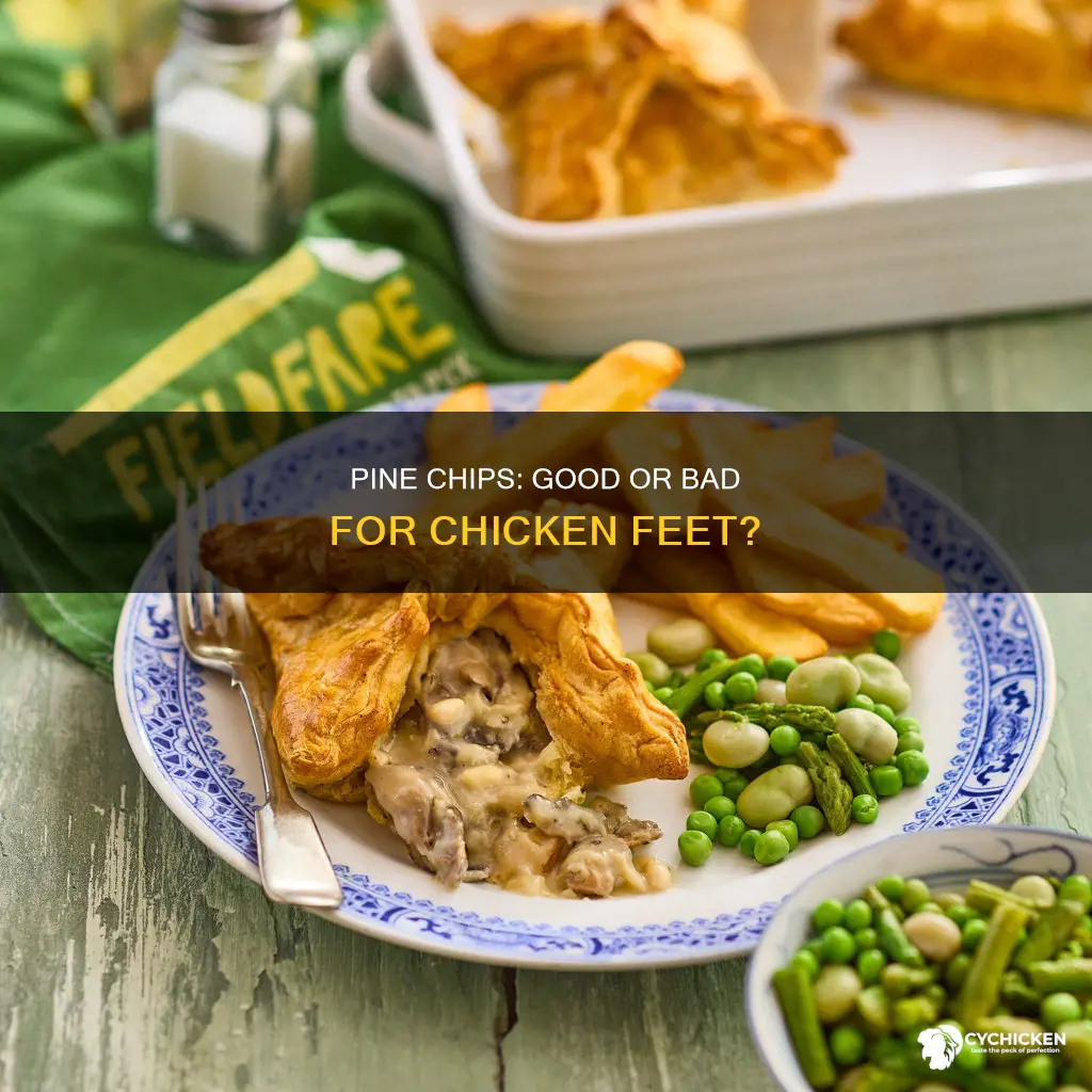 how does pine chips affect a chicken