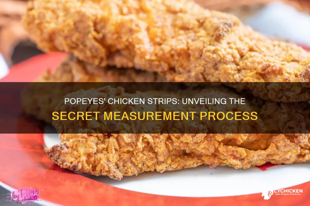 how does popeyes measure their chicken strips