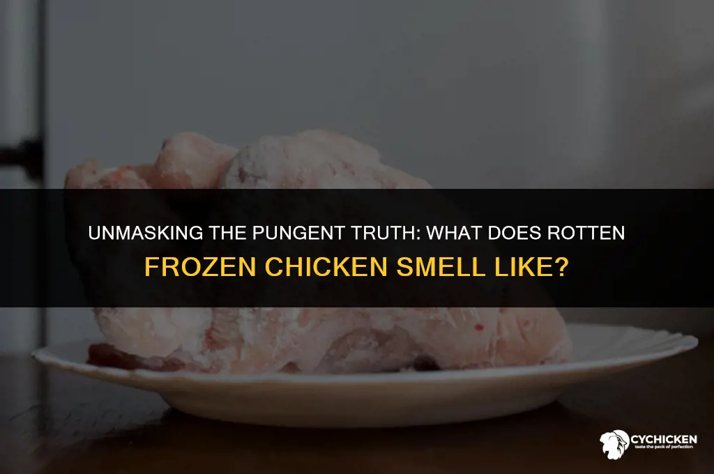 how does rotton frozen chicken smell like