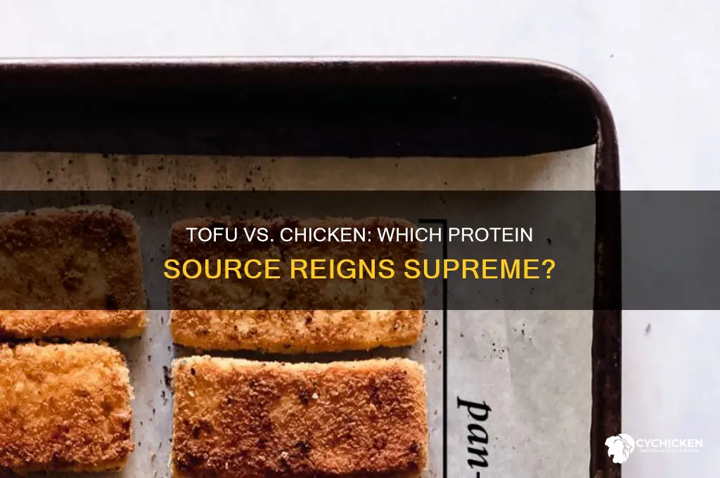 how does tofu compare to chicken for protein