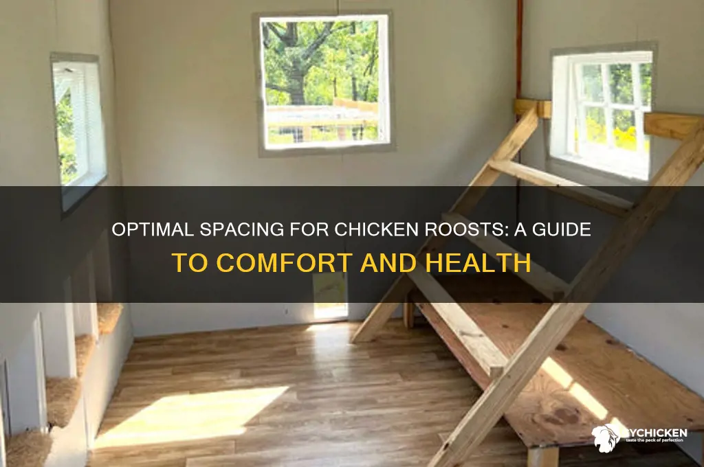 how far apart apart for chicken roosts