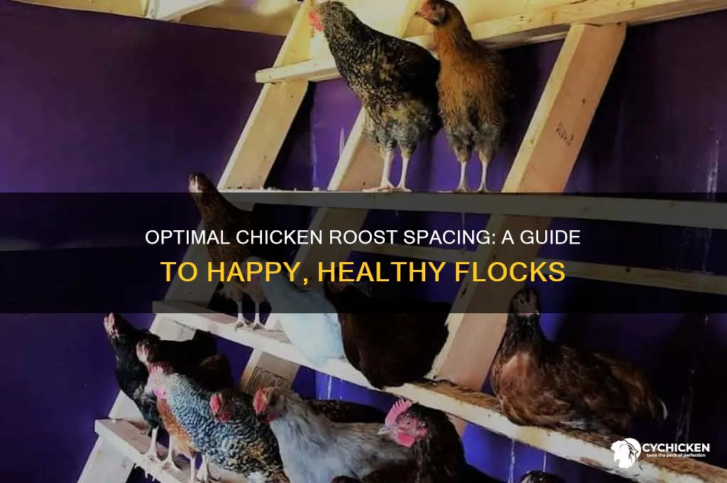 how far apart should a chicken roost be