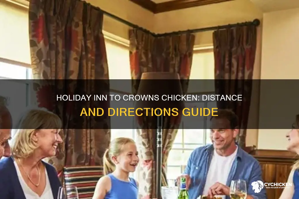 how far from holiday inn is crowns chicken