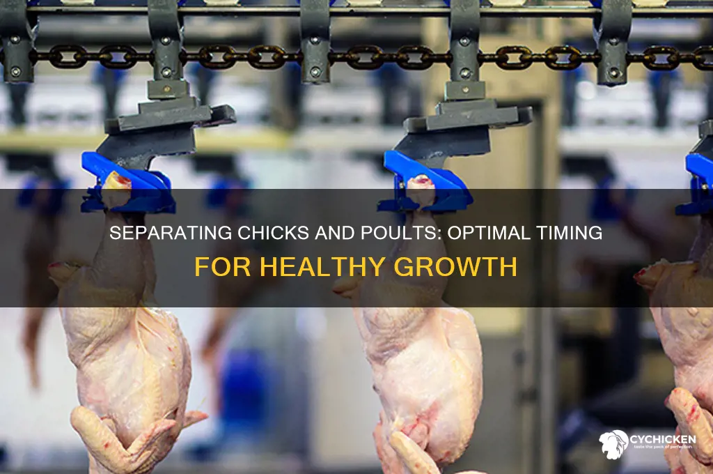 how far to seperate chicks and poults