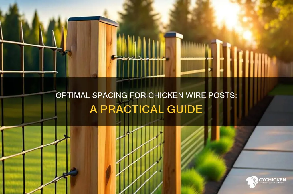 how far to space posts for chicken wire