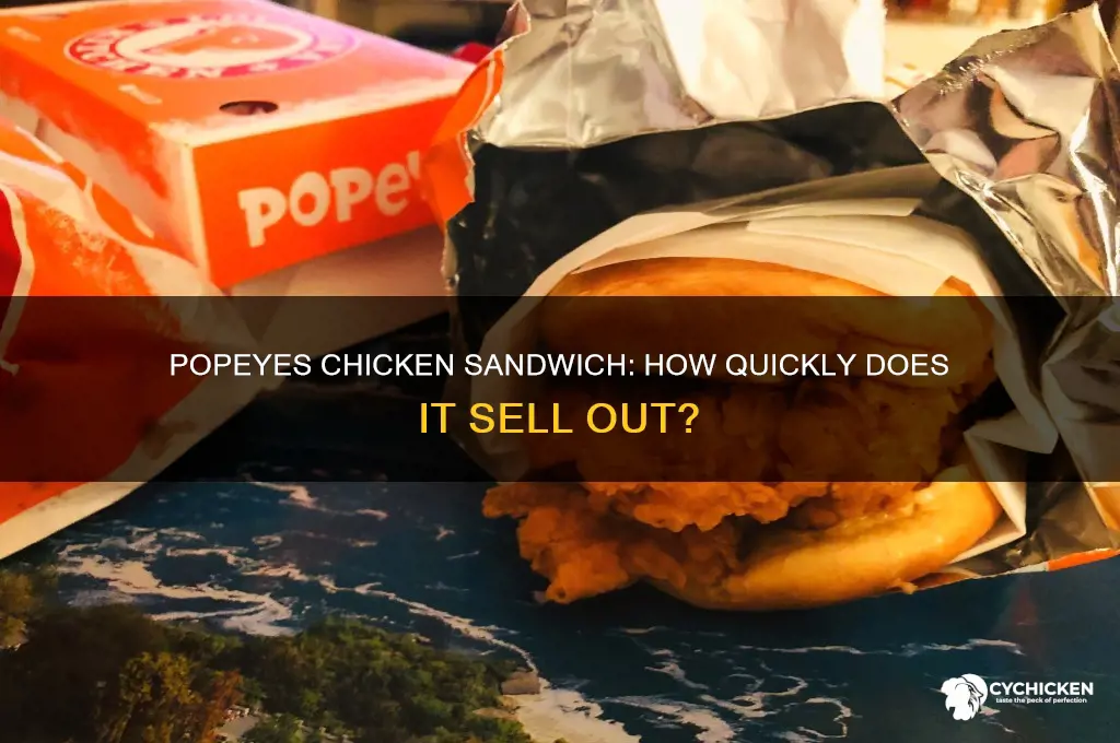 how fast does popeyes chicken sandwich run out