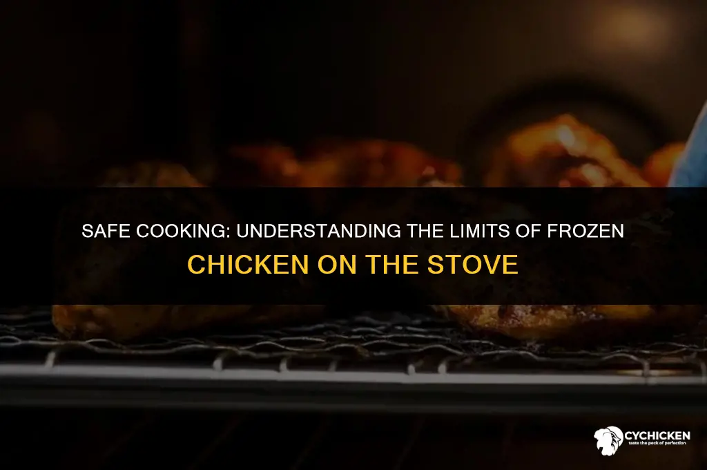 how frozen can chicken be to be okay stove