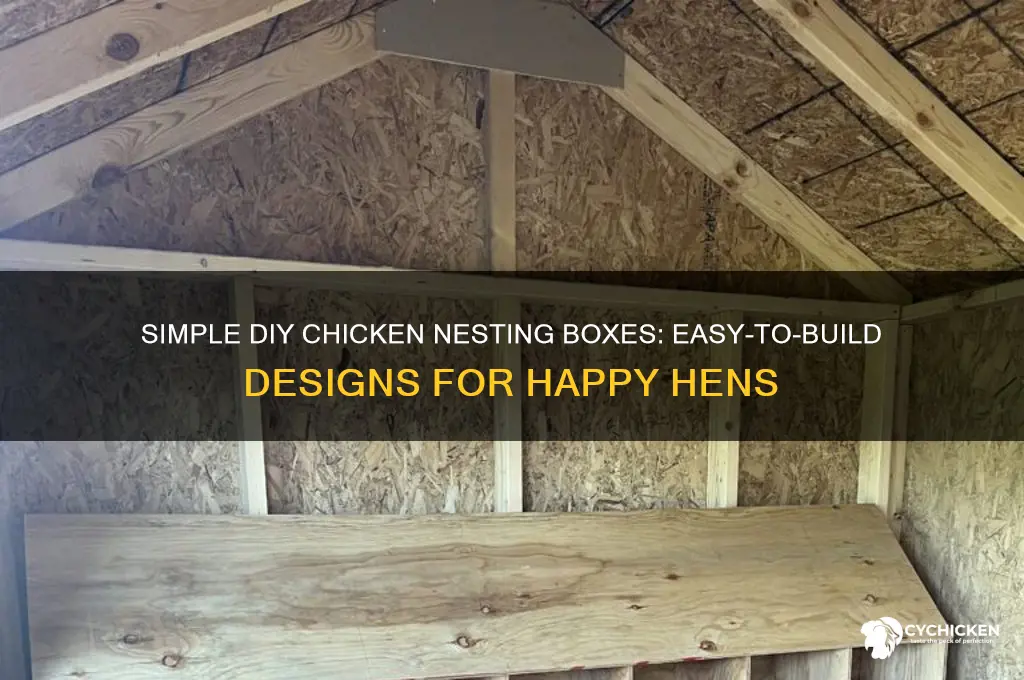 how go build easy chicken nesting boxes