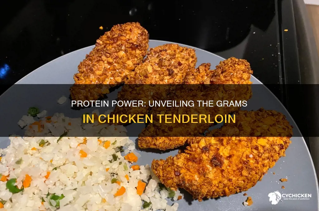 how grans of protien in a chicken tenderlion