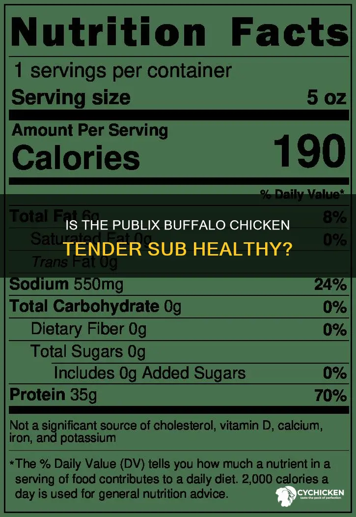 how health is the buffalo chicken tender publix sub