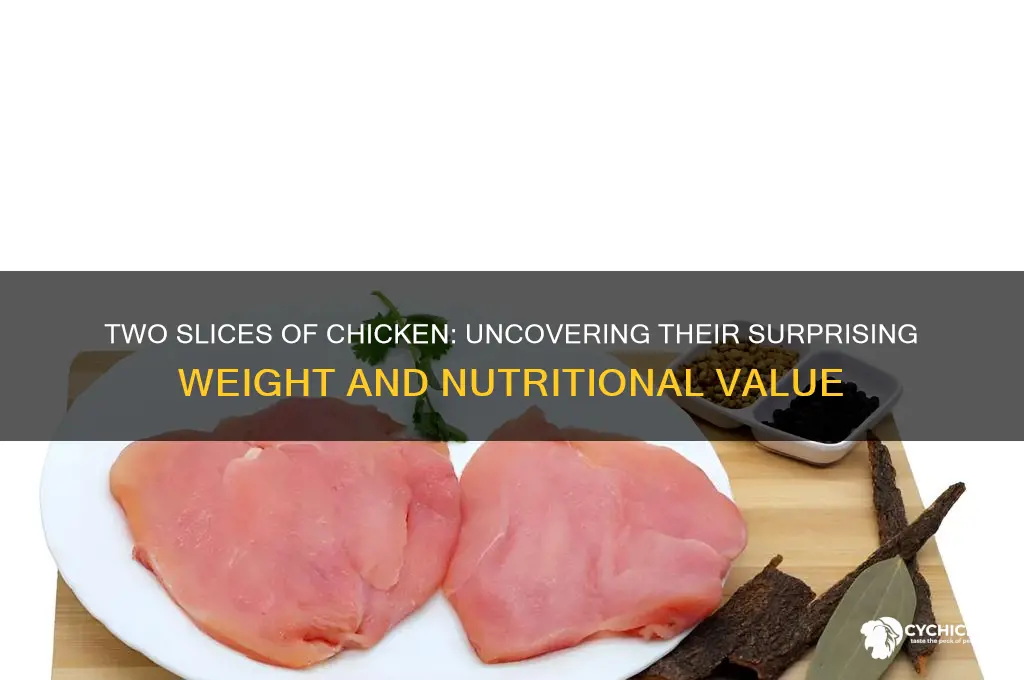 how heavy is two slices of chicken