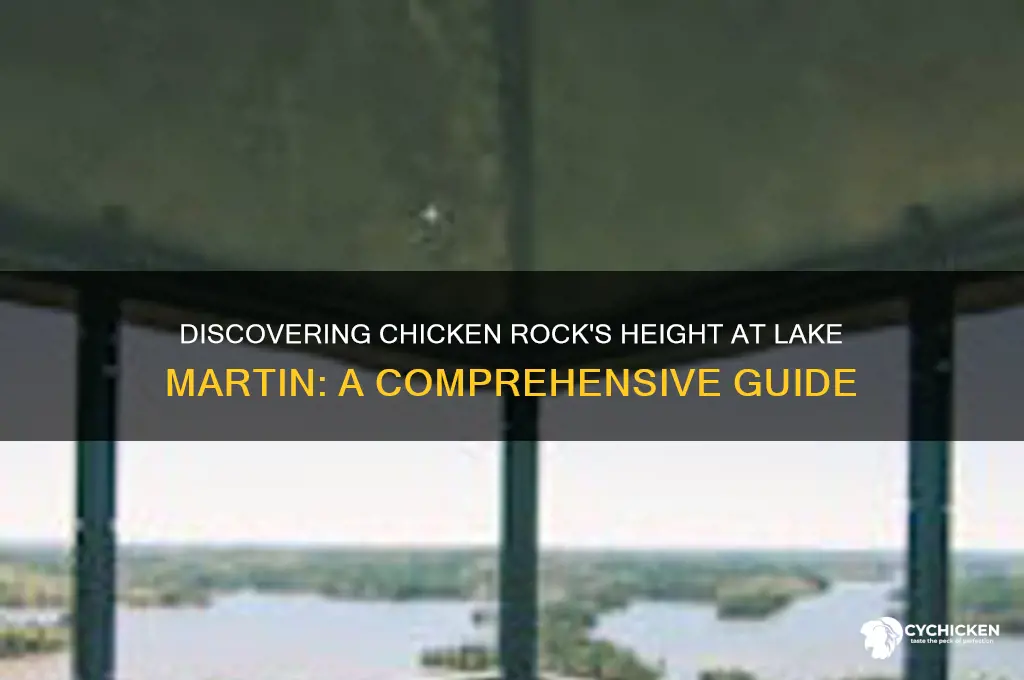 how high is chicken rock at lake martin