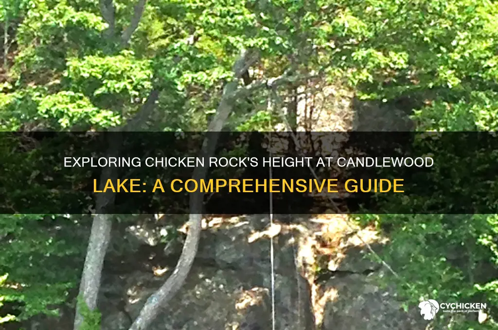 how high is chicken rock candlewood lake