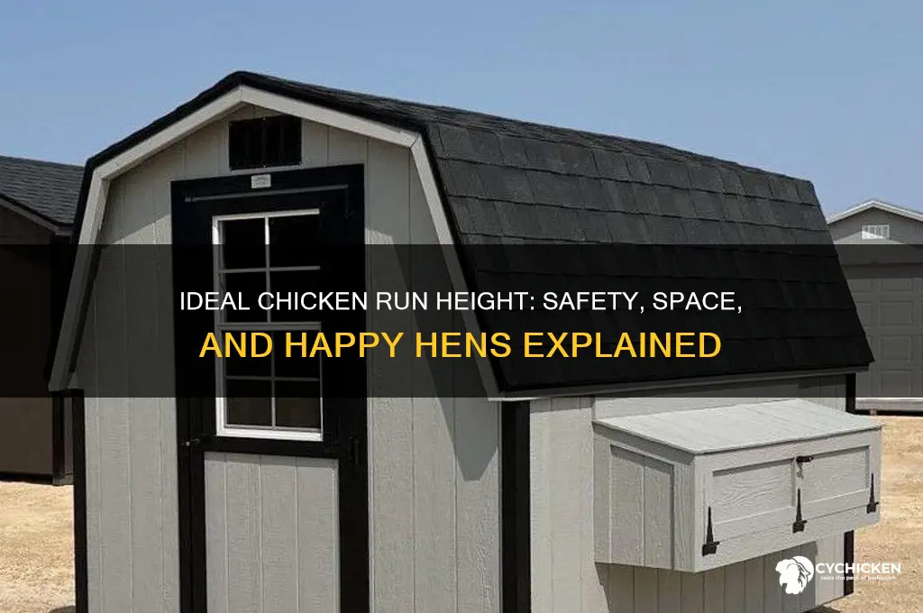 how high should a chicken run be